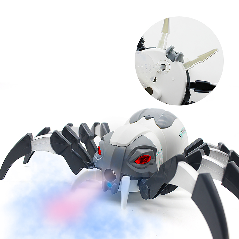 Mechanical Spray Spider Simulation Electric Remote Control Spider Light Music Animal Dancing Wireless RC Animal Children Toy