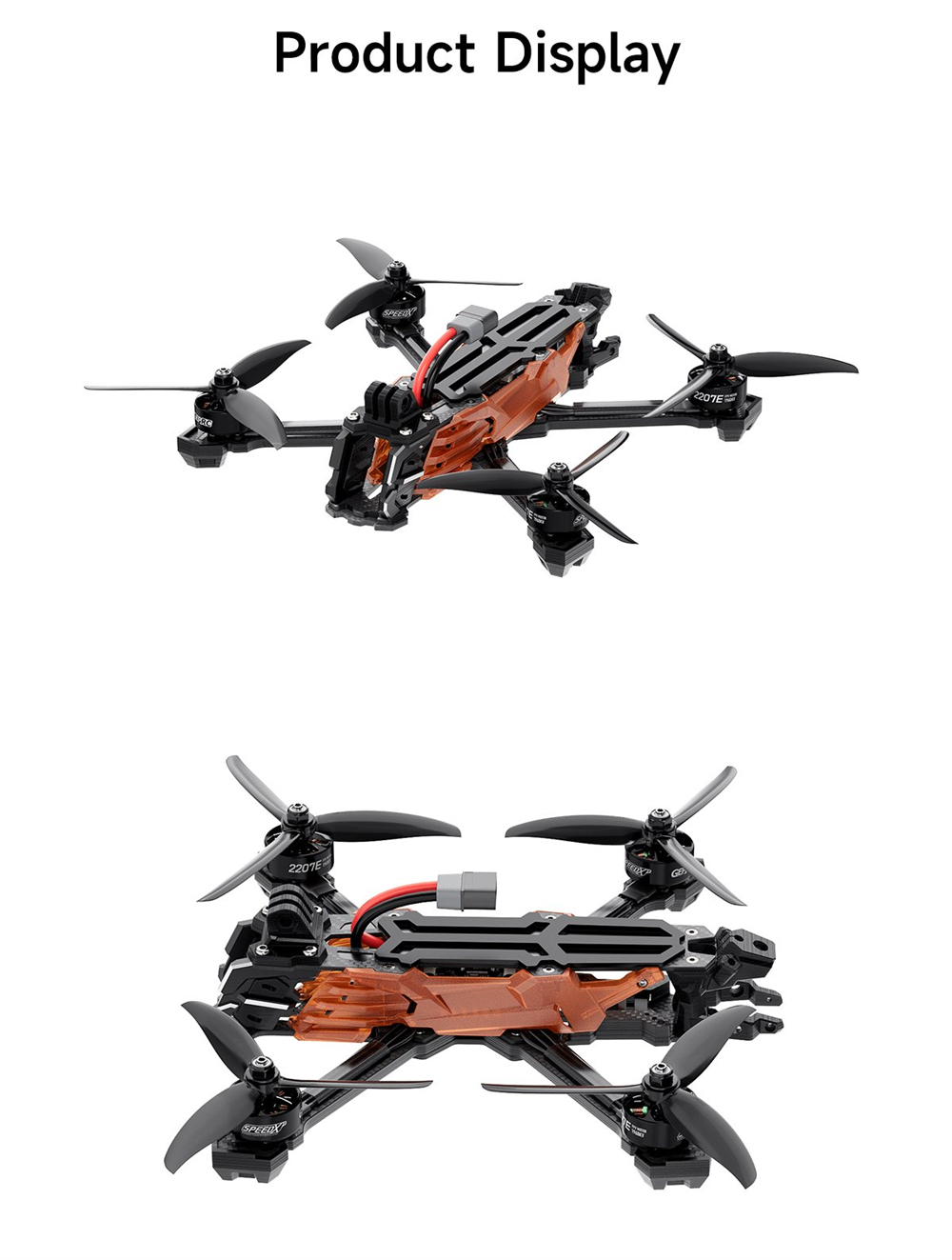 GEPRC Vapor D5 238mm 5 Inch 6S Freestyle RC WTFPV Drone PNP NO VTX NO Camera Compatible with DJI O4 Pro Air Unit
