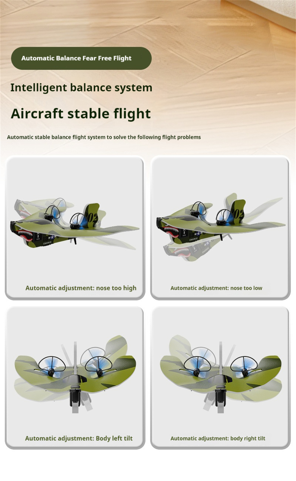 KF802 2.4GHz 4CH 220mm Wingspan Hand Throw Delta Glider Mini Indoor & Outdoor RC Airplane RTF for Beginner Children Toys
