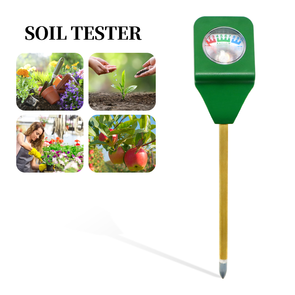 Soil Sensor Mini Hygrometer Moist Moisture Meter Test Water Hydrometer Humidity Detector With Metal Probe Garden Plant Flower Tools Light PH for Lawn Farm