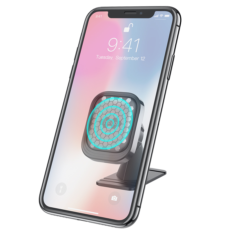 HOCO S47 Magnetic Car Phone Holder Center Console Bracket 360° Rotary Mount Stand for iPhone 13 14 14Pro for Huawei Mate50 for Samsung Galaxy S23 for Oppo Reno9