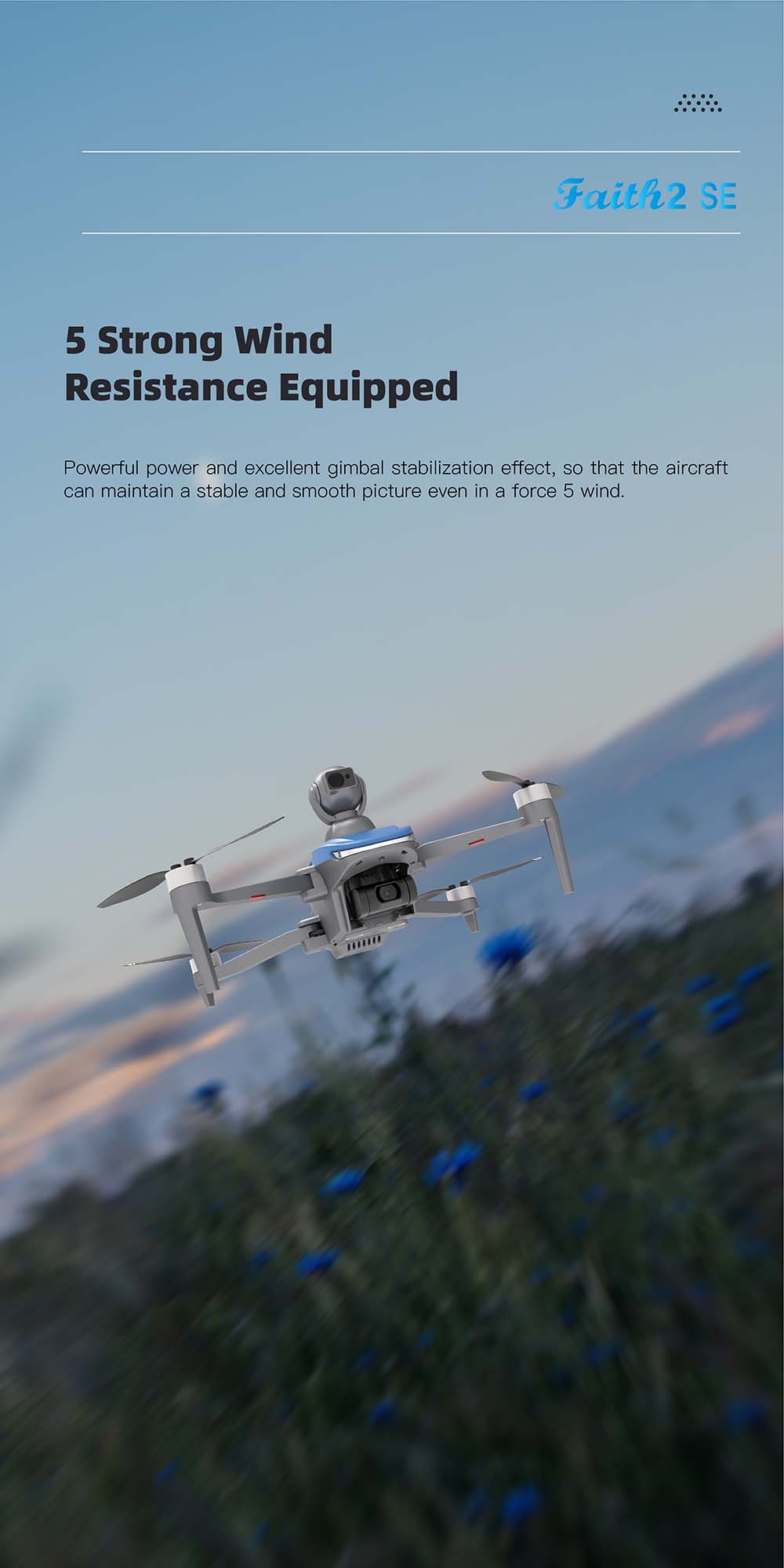 C-FLY Faith 2 SE DF809G GPS 5.8G 3KM FPV with 4K Camera 3-Axis Brushless Gimbal 540° 2-Axis Obstacle Avoidance Foldable RC Drone Quadcopter RTF