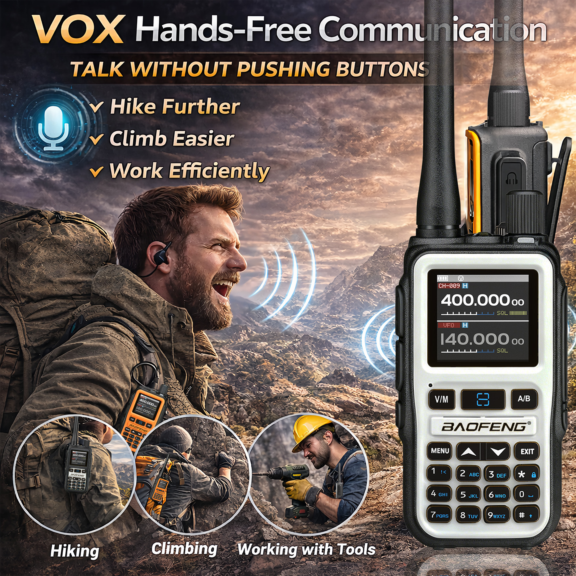 BAOFENG GT-5R Mini 5W – Ricetrasmettitore Dual Band VHF/UHF Con Programmazione APP E 999 Canali - 4
