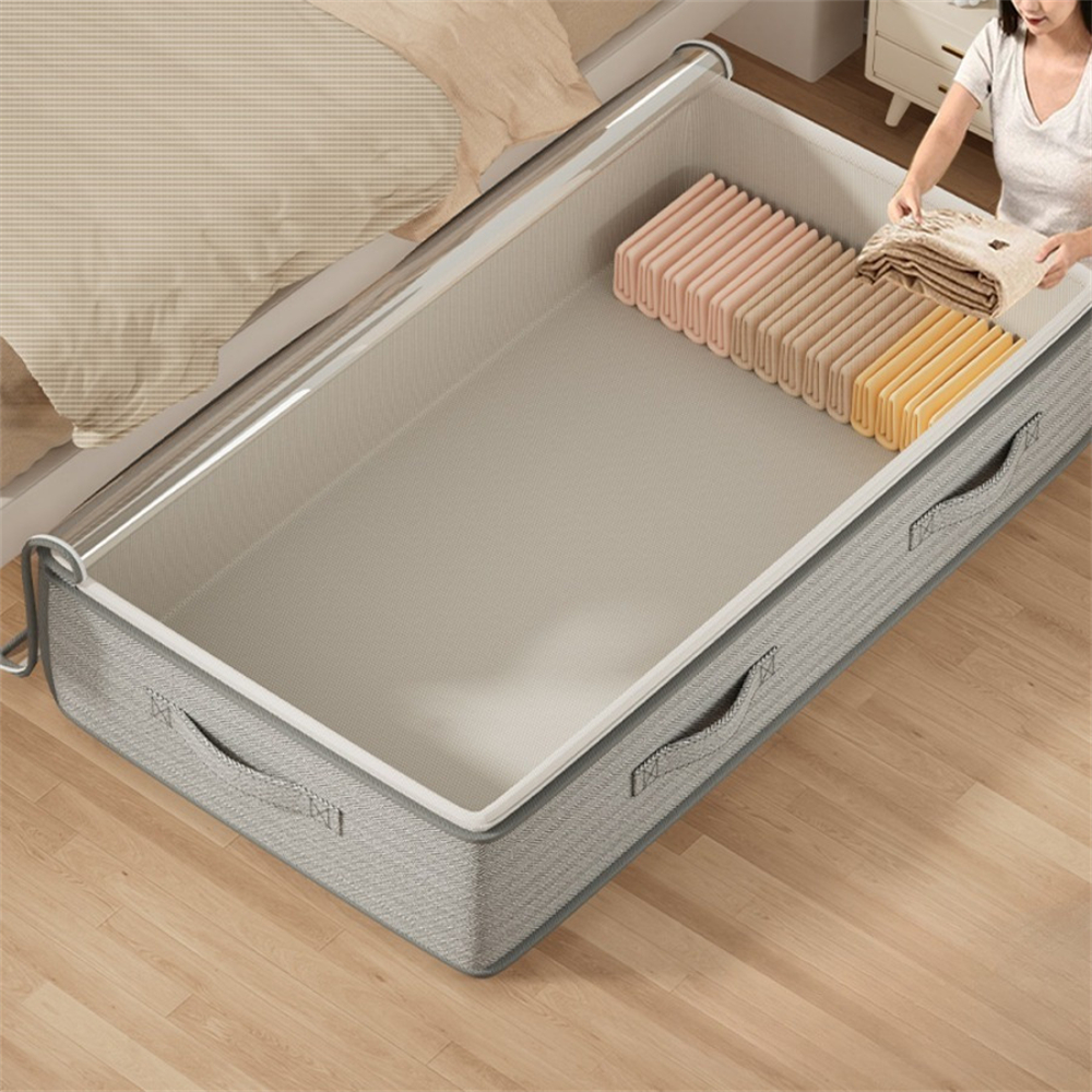 4PCS Große unter dem Bett Aufbewahrungstaschen Behälter Platzsparende Kleider- und Deckenorganisatoren Faltbare Unterbett-Aufbewahrung Sale