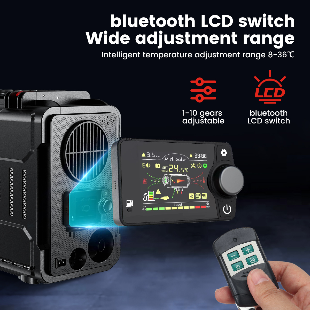Автономний дизельний обігрівач Webasto HCalory 5-8KW 12V/24V LCD DIESEL  Bluetooth пульт (ID#2023750445), цена: 6700 ₴, купити на
