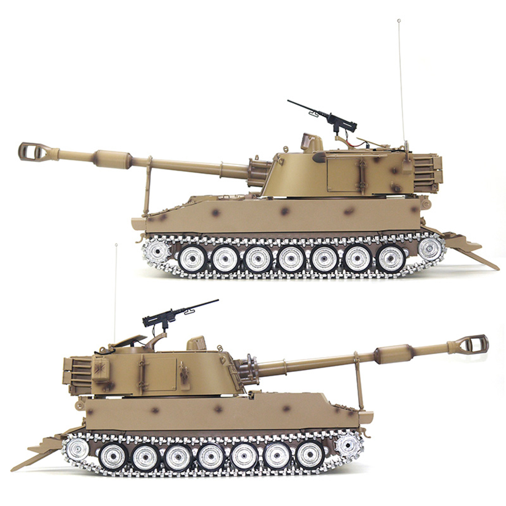 Tongde Model M2109 M109A2 1/16 2.4G RC Tank Loud Speaker Battle Shooting RC Car Vehicle Models RTR Toys