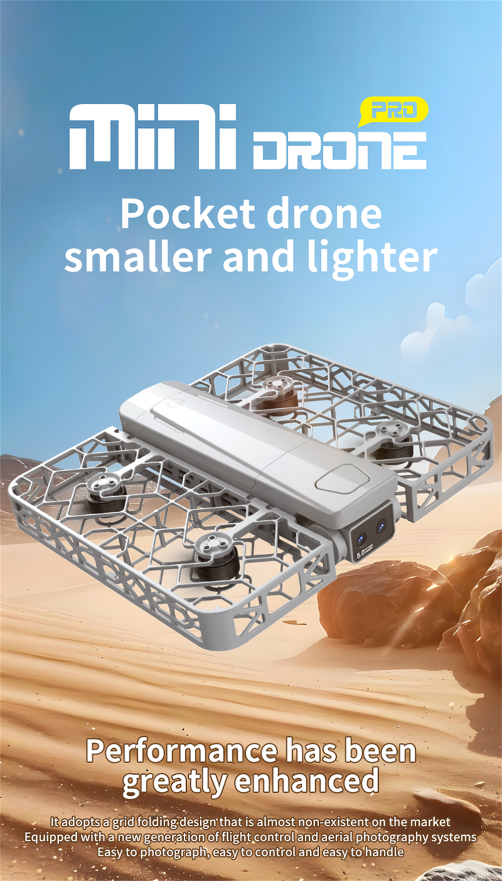 GGIRC S161 MAX 5G WiFi FPV with 5.9inch LCD Screen Controller 720P HD Dual Camera Servo Gimbal Optical Flow Positioning Grid Full Protection Brushless Pocket Foldable RC Drone Quadcopter RTF