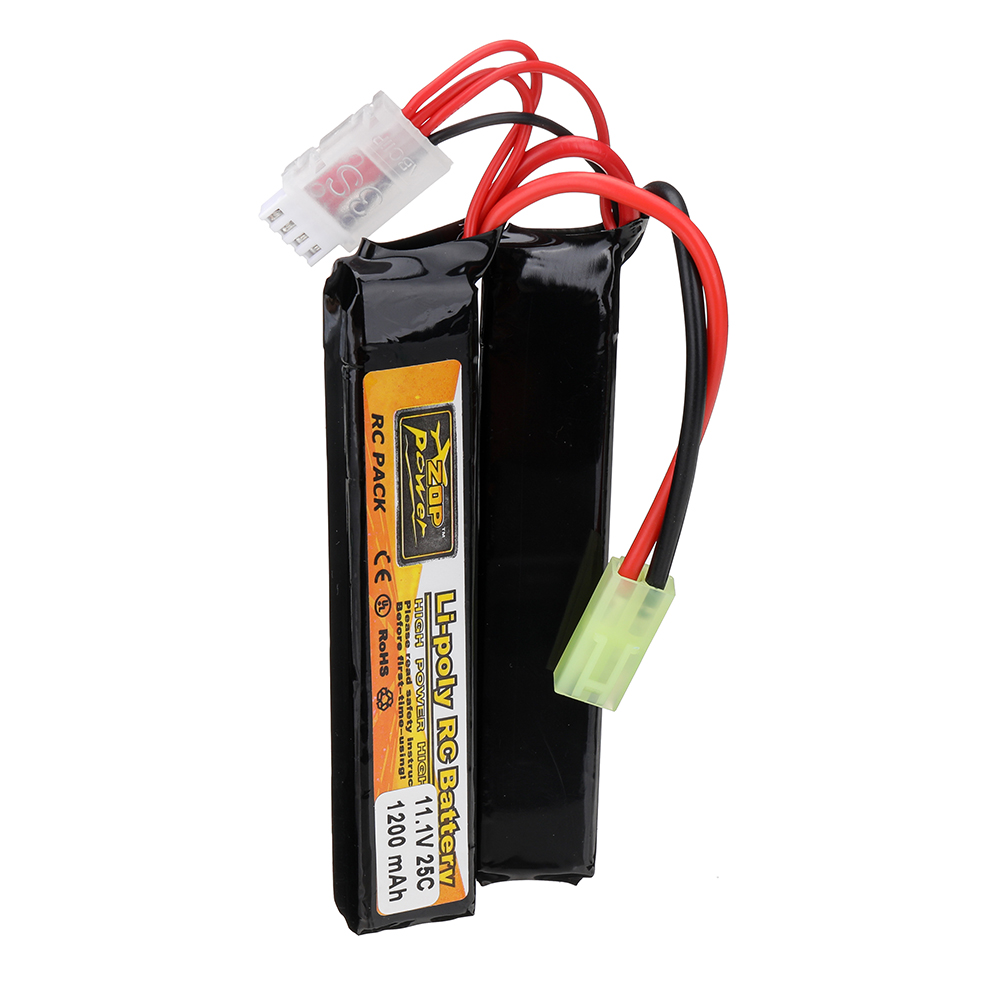 ZOP Power 11.1V 1200mAh 25C 3S LiPo Battery Tamiya Plug With T Plug Adapter Cable for RC Car