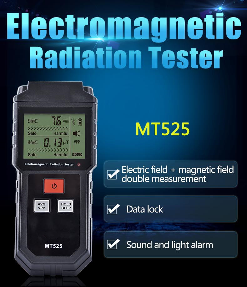 MUSTOOL MT525 Electromagnetic Radiation Tester Electric Field & Magnetic Field D