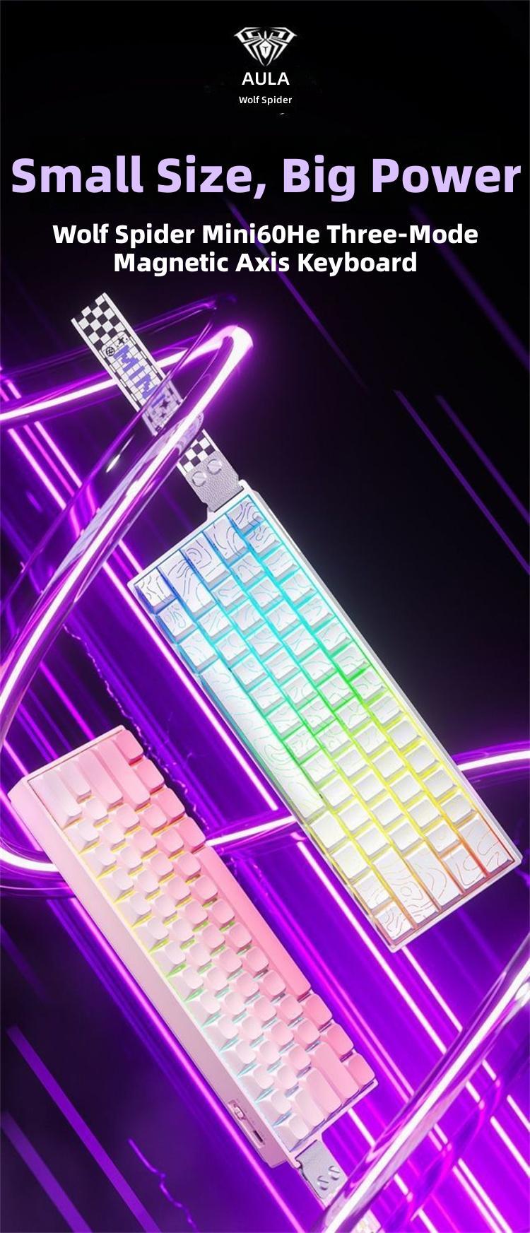 AULA MINI60 トライモード HE メカニカルキーボード マグネット