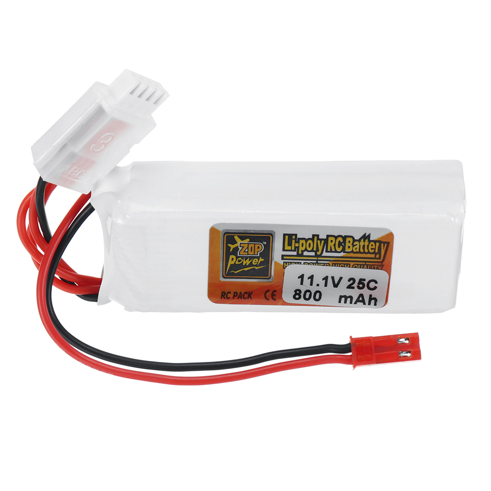 ZOP Power 11.1V 800mAh 25C 3S LiPo Battery JST Plug for RC Drone