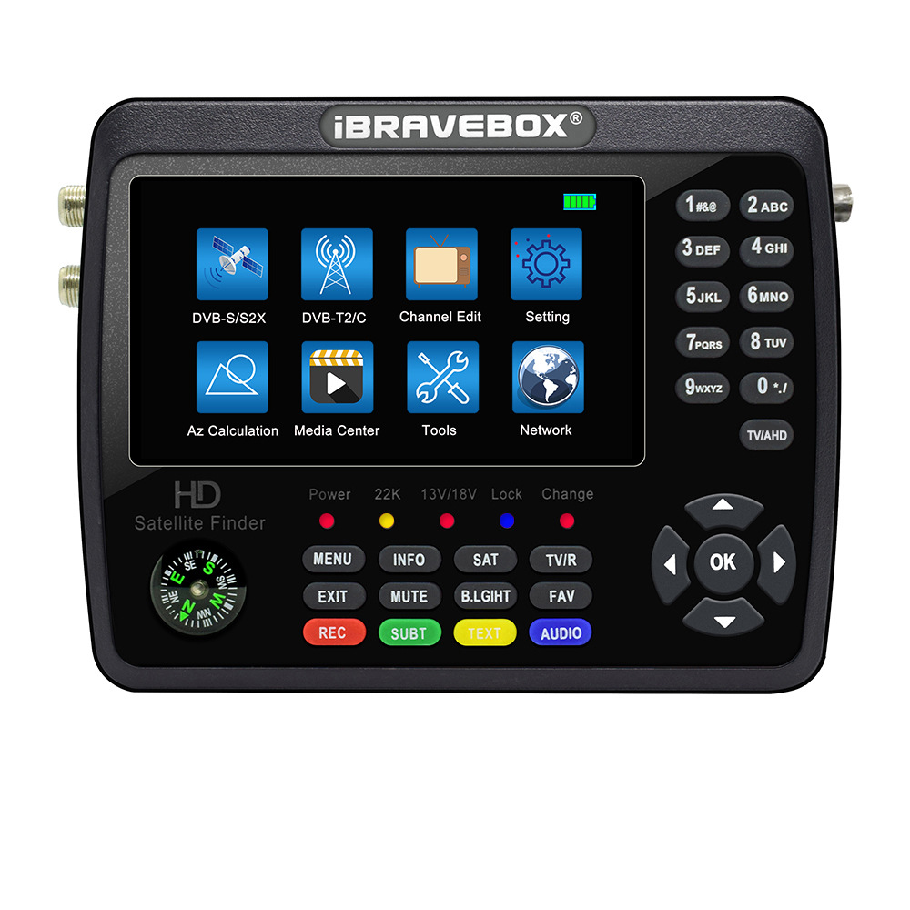 iBRAVEBOX V10 Finder Pro+AHD H.265 DVB-S2/T2 Advanced Finder with High-Performance Flash Memory and LNB/Tuner Input
