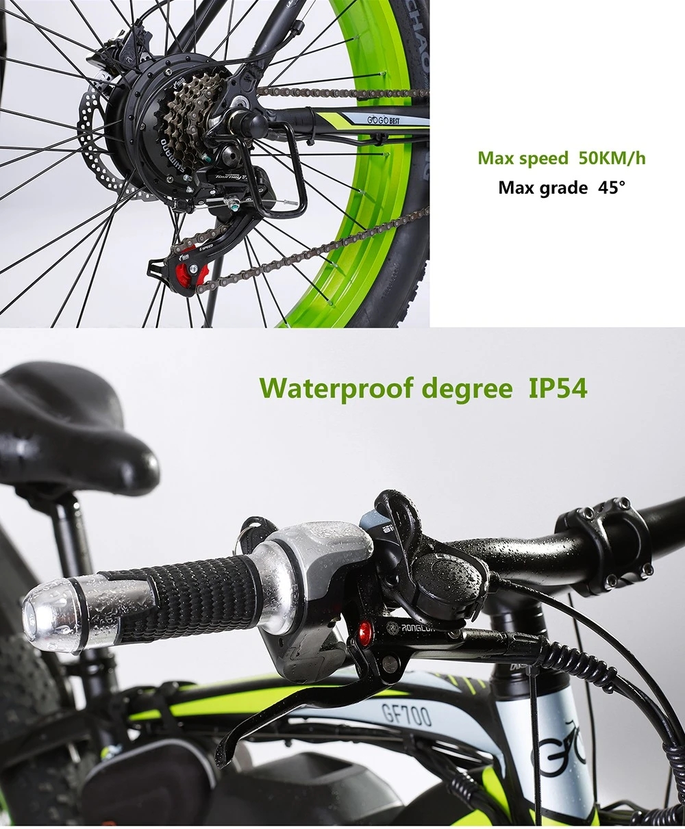[US DIRECT] GOGOBEST GF700 48V 17.5AH 1000W Electric Bicycle 26*4.0 Inch 70KM Mileage Range Max Load 200KG