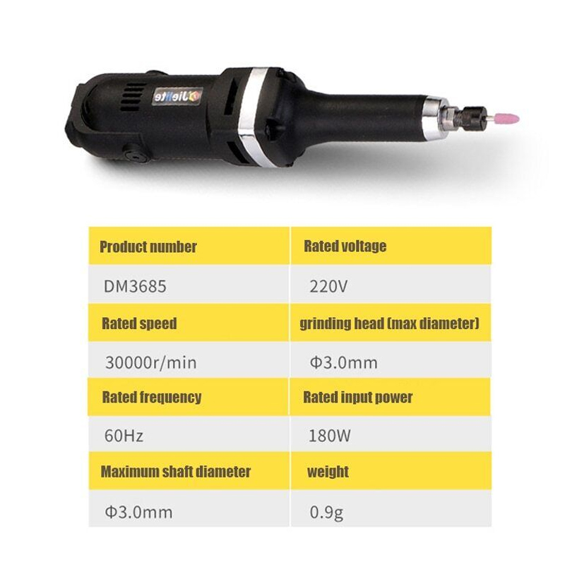 30000RPM Handheld Electric Drill Grinder 180W Engraver Pen Grinder Mini Drill Electric Rotary Tool Grinding Machine Accessories