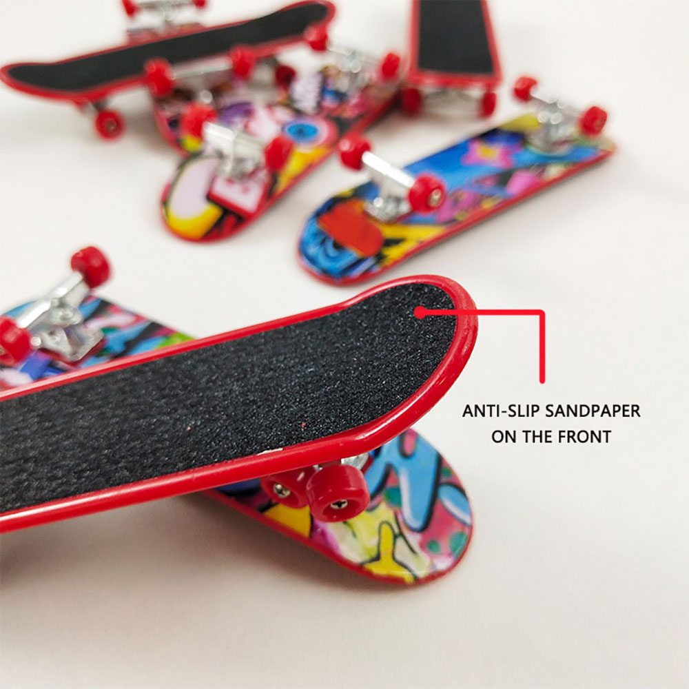 10pcs/Lot Aluminum Alloy Mini Finger Skateboards Unti-smooth Fingerboard Boys Toy Finger Skate Tech Truck Party Favors Gifts