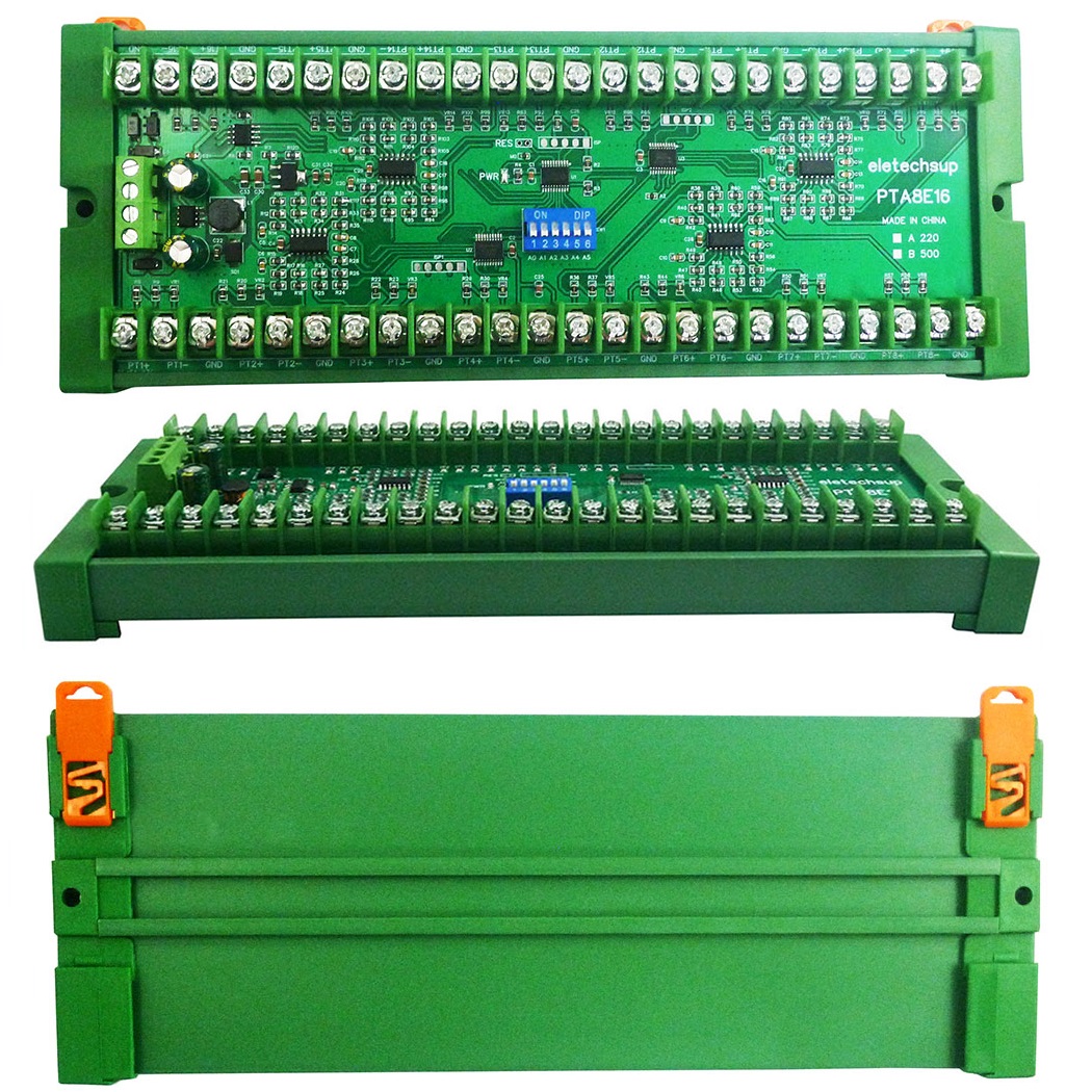 16AI RS485 Analog Input RS485 PT100 RTD Temperature Sensor Collector Lithium Battery Test PLC Configuration Software
