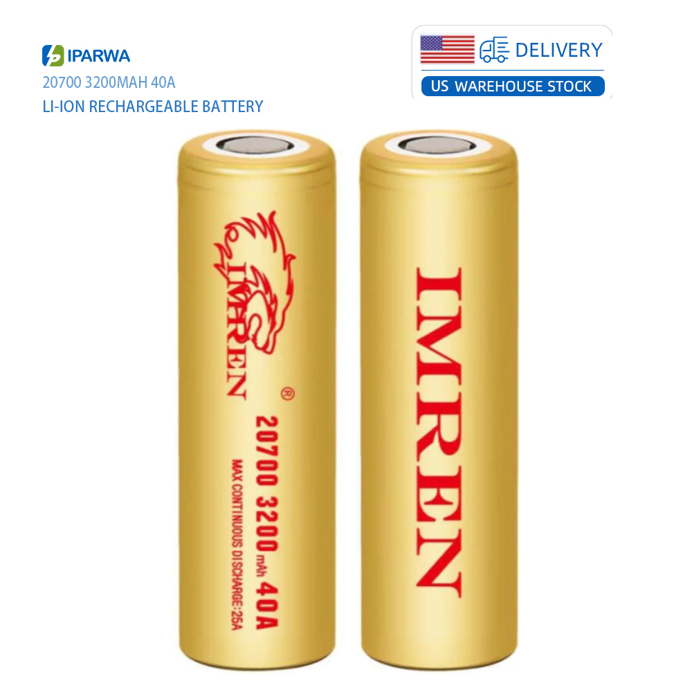 [USA Direct] 10/20/40Pcs IMREN 40A High Power 20700 Battery 3200mah Strong Rechargeable Lithium-ion Cells For Flashlights E-bike E-scooter RC Toys Home Tools