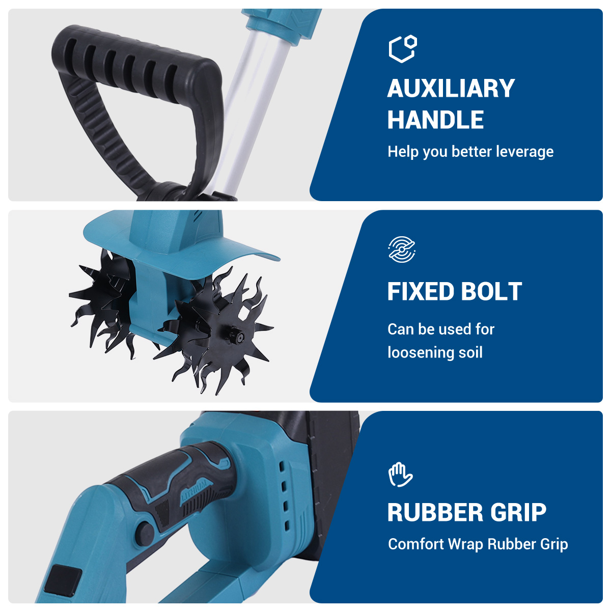 Новый электрический культиватор Drillpro — больше никаких копаний и рыхлений 2 Деталь мощного бесщёточного двигателя электрического культиватора Drillpro.