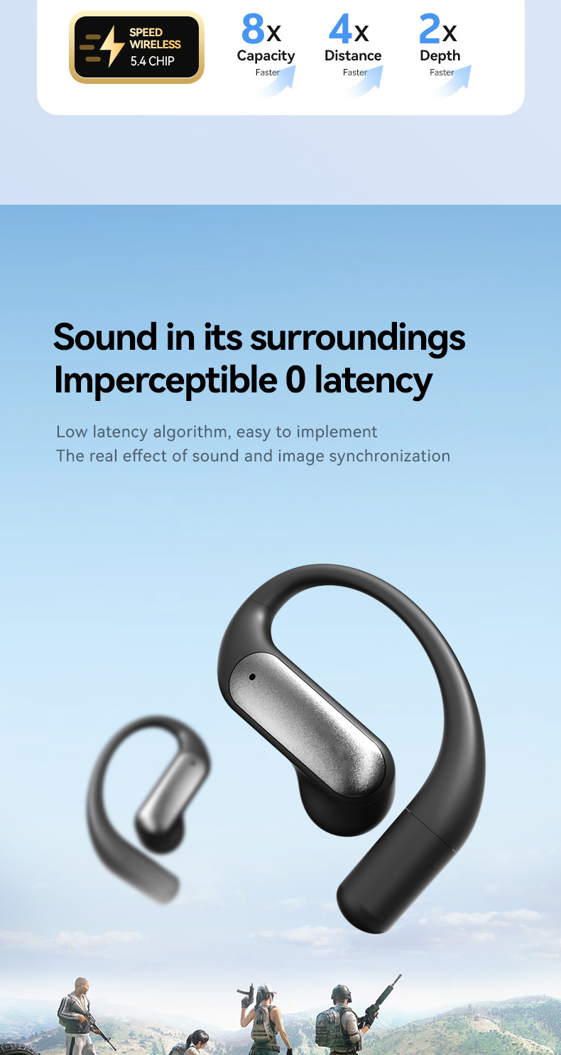 M118 AI Translation Earbuds Wireless bluetooth Earphone HiFi Bass Sound Directional Sound Digital Display AI Assistant Smart Interpretation Open Earhooks Sports Headphones