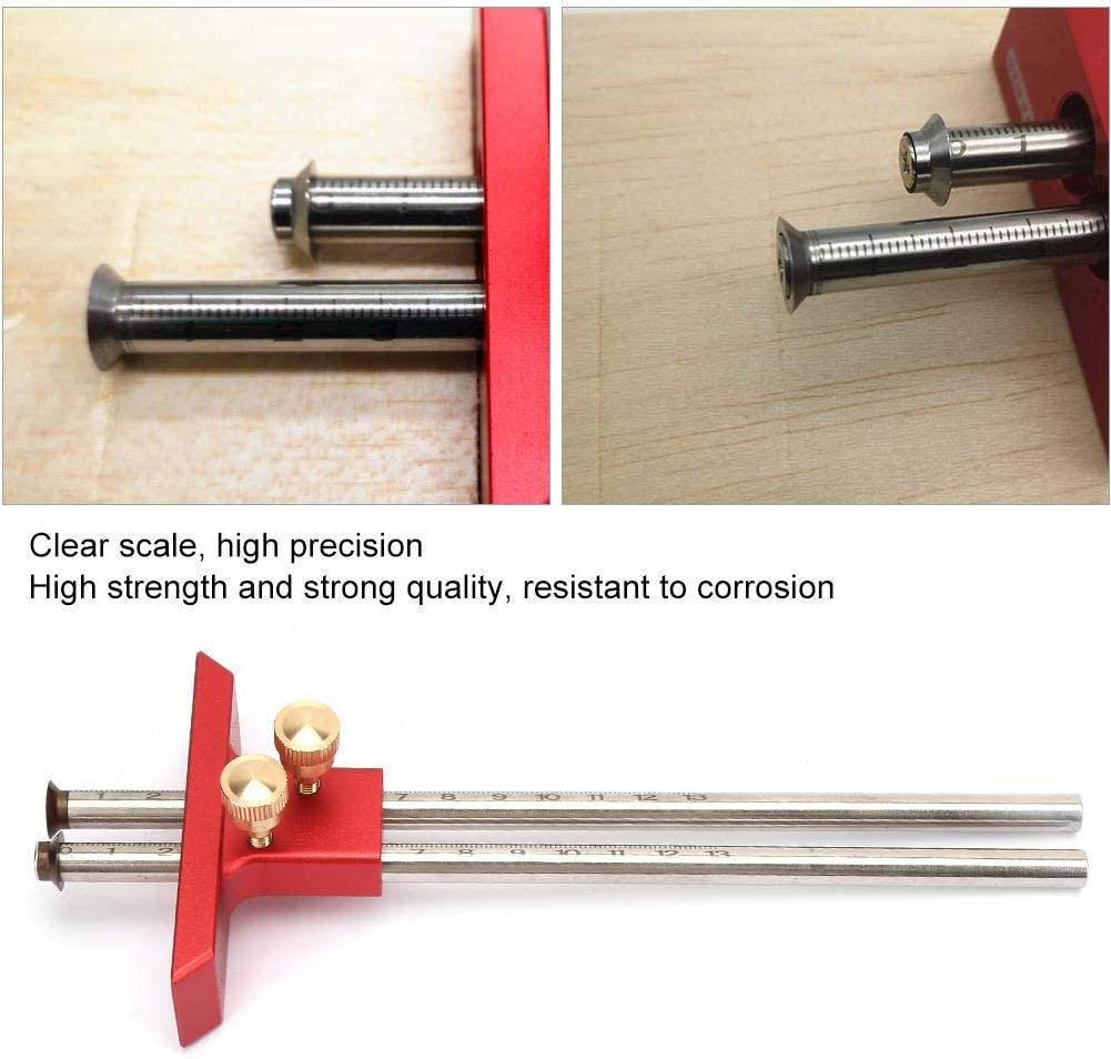 Stainless Steel Woodworking Marking Gauge European Double Head Mortise Gauge Scriber Ruler