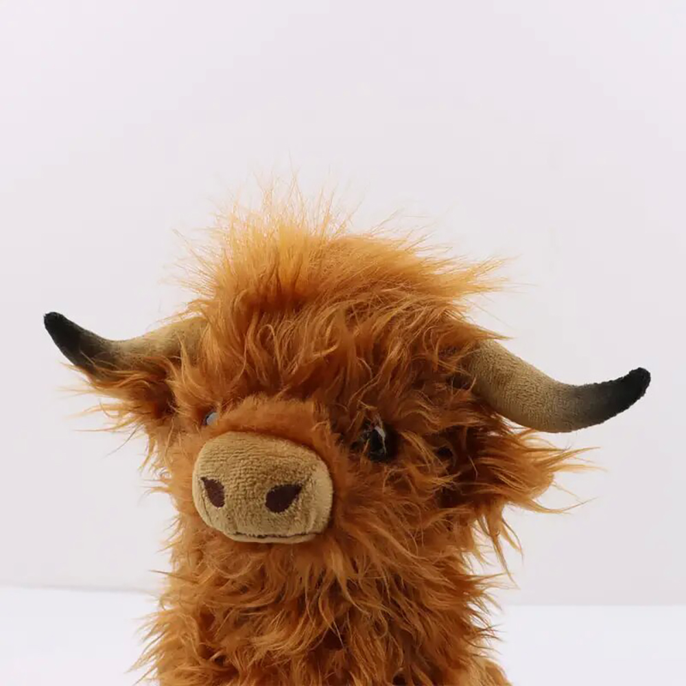 28cm/11'' Highland Cow Plush Toy Adorable Soft Stuffed Animal Doll The Perfect Christmas Gift for Kids