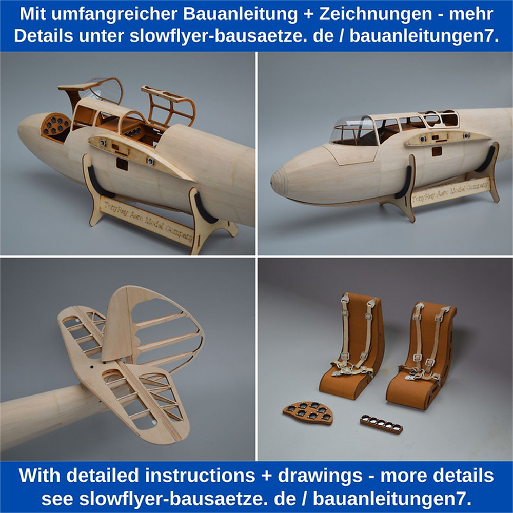Tony Ray's Aero Model Minimoa Mo2a 2884mm Wingspan 1/6 Scale SD7032 Airfoil Balsawood RC Airplane Glider KIT