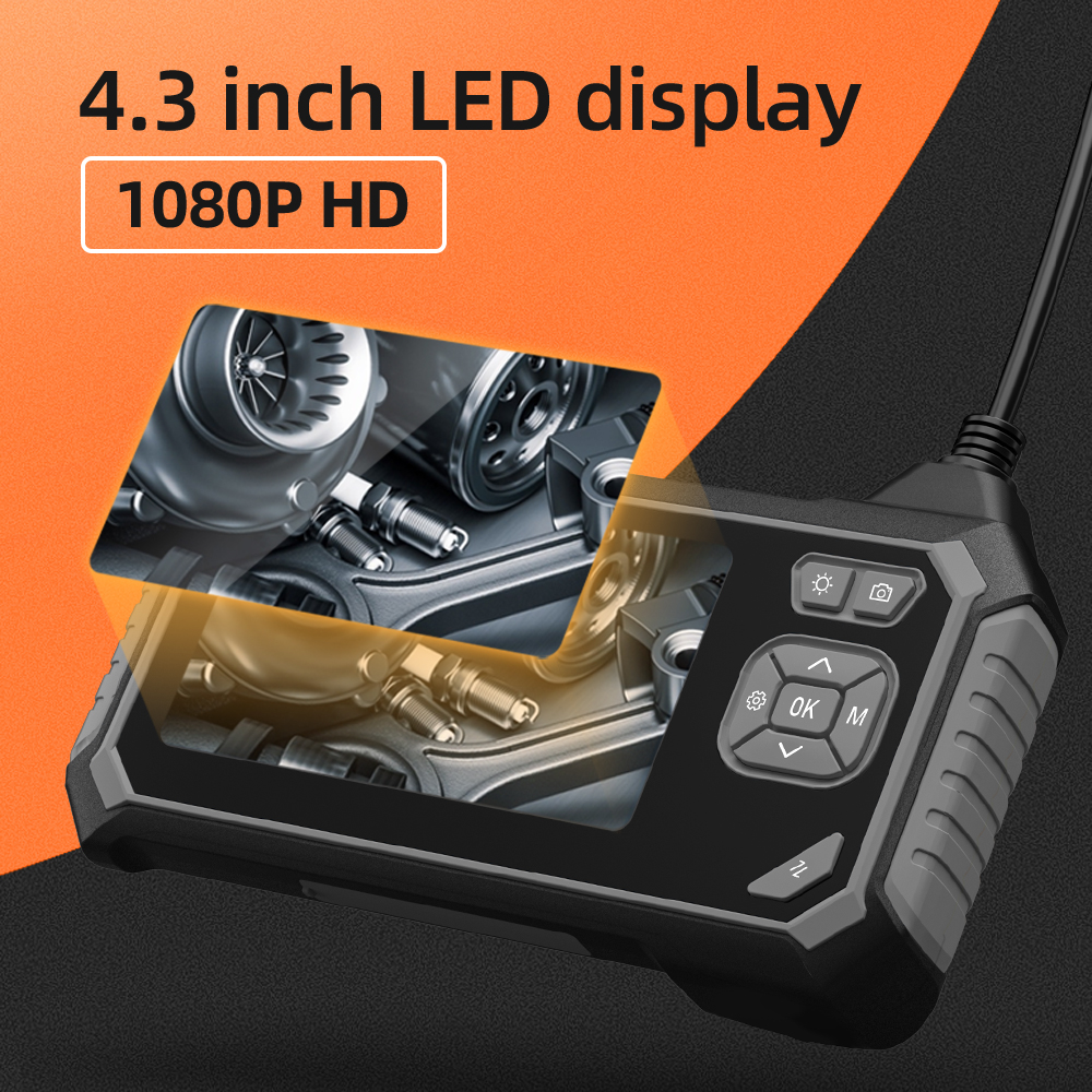 ANESOK 113 8mm Endoscope Camera LCD Display 4.3in 1080P Industrial Borescope Waterproof for High Definition Detection