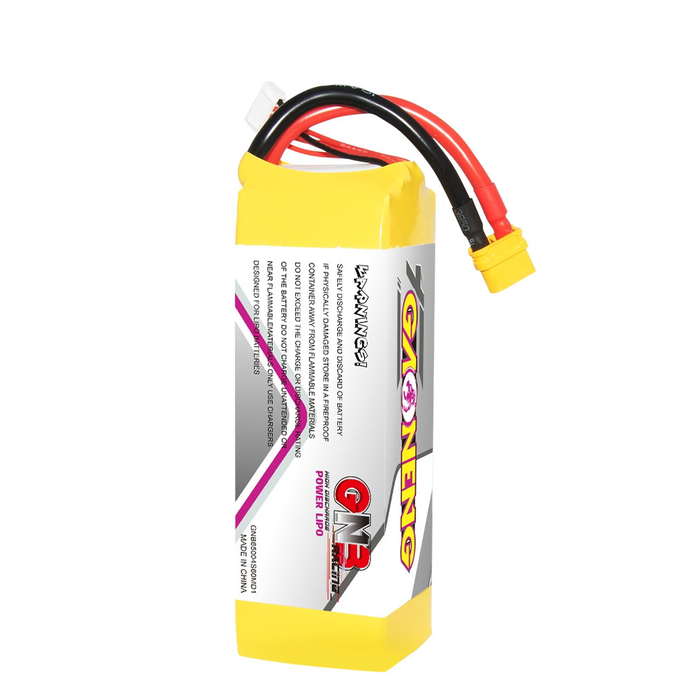 Gaoneng GNB 14.8V 6500mAh 60C 4S LiPo Battery T Plug / XT60 Plug for 1/8 Scale RC Car 700 Helicopter Airplane