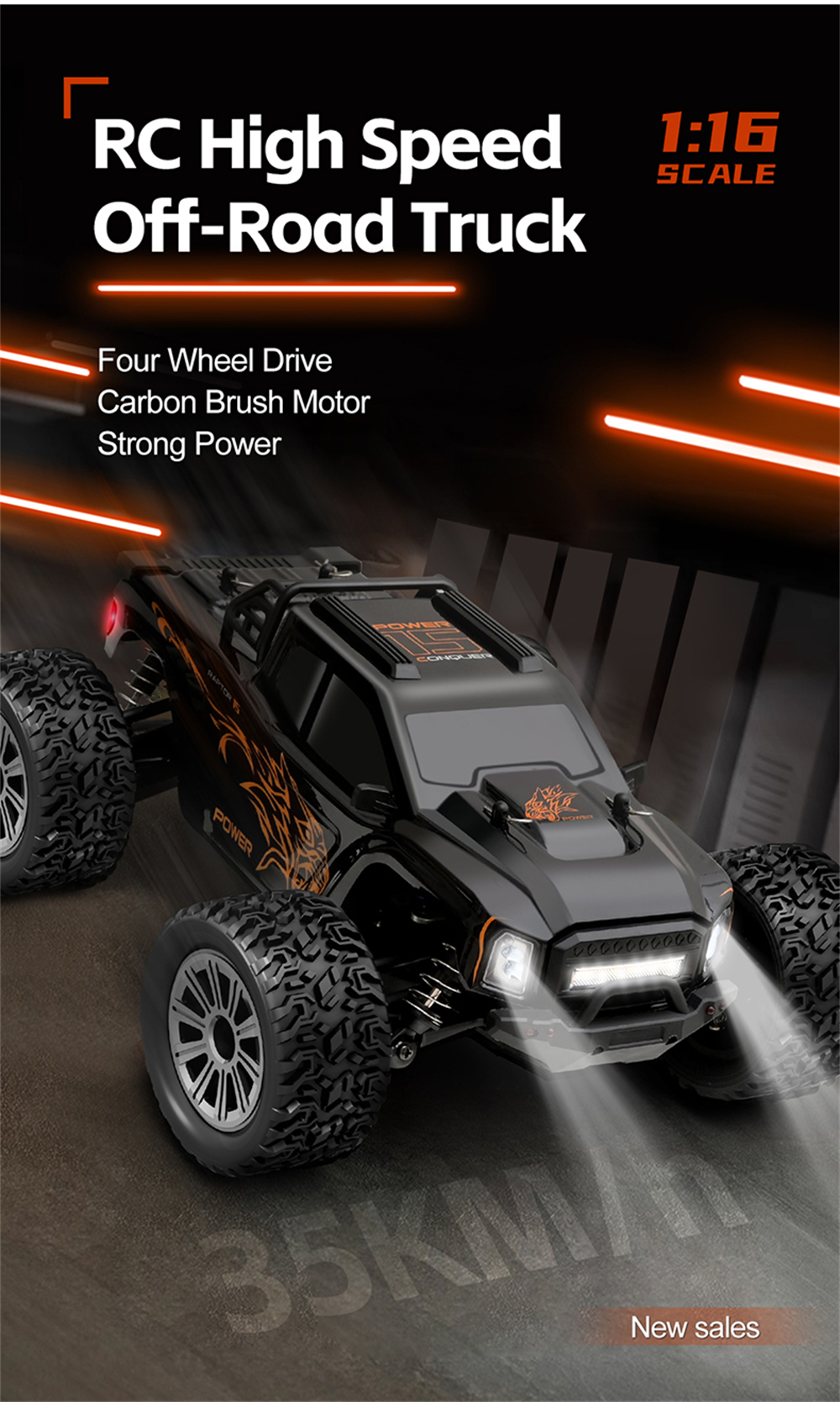 WLtoys 164018 1/16 2.4G 4WD 35KM/H High-speed RC Car Off-road Electric Truck RTR Vehicle Model