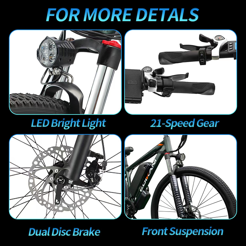 [US Direct] EDiKANi XF-E02 48V 15Ah 750W 29inch Electric Bicycle 38-62KM Mileage Range 150KG Max Load Electric Bike