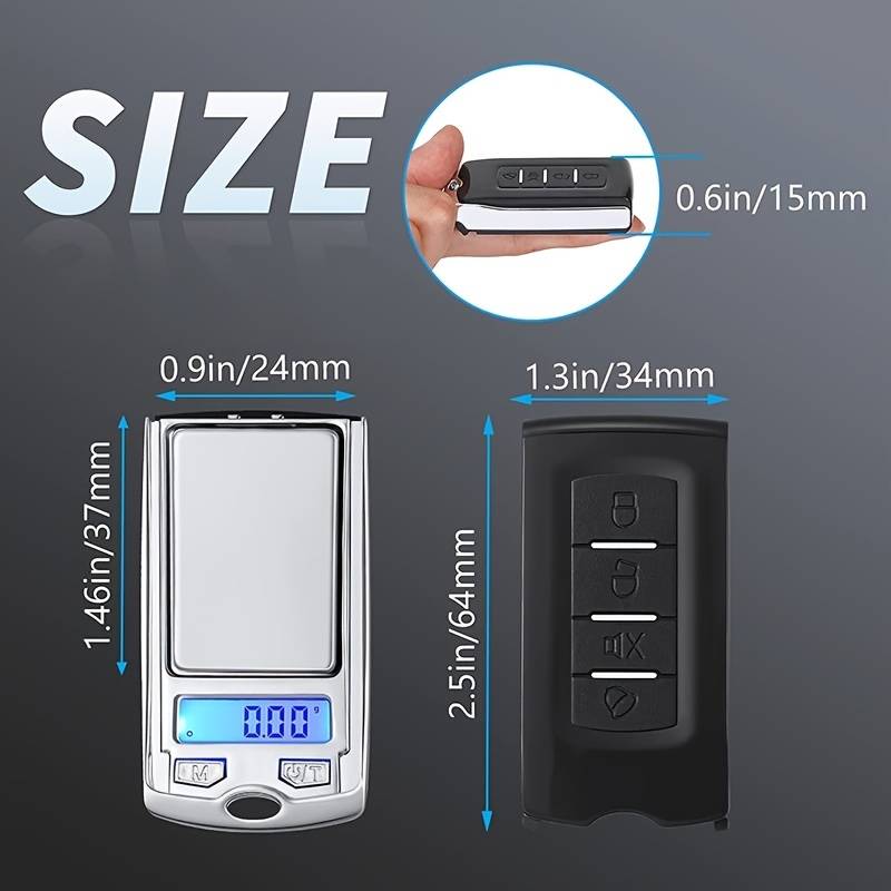 1PCS 0.01g Accuracy Mini Electronic Digital Pocket Scale 100g 200g  Key Style Portable Precision Weighing LCD Backlit Display For Jewelry Gold Sterling Jewelry Herb Food