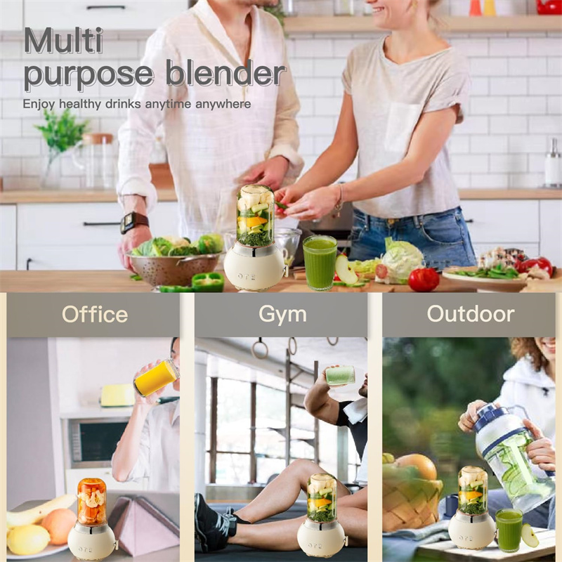 [EU Direct] OTE Portable Smoothie Blender Single Bullet Blender Easy To Clean BPA Free Blender for Shakes and Smoothies