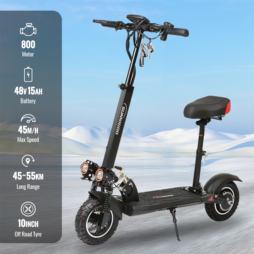 [EU DIRECT] SUNNIGOO N3L MAX Electric Scooter 48V 15Ah Battery 800W Motor 10inches Off-road Tires 45-55KM Max Mileage Range 120KG Max Load Folding E-Scooter
