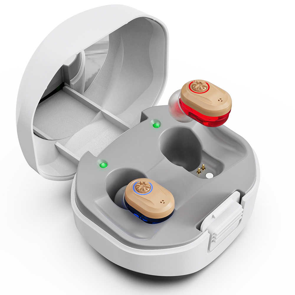 Hearing Amplifiers Noise Cancelling Rechargeable Mini Personal Sound Amplifiers for Adults Elderly Children