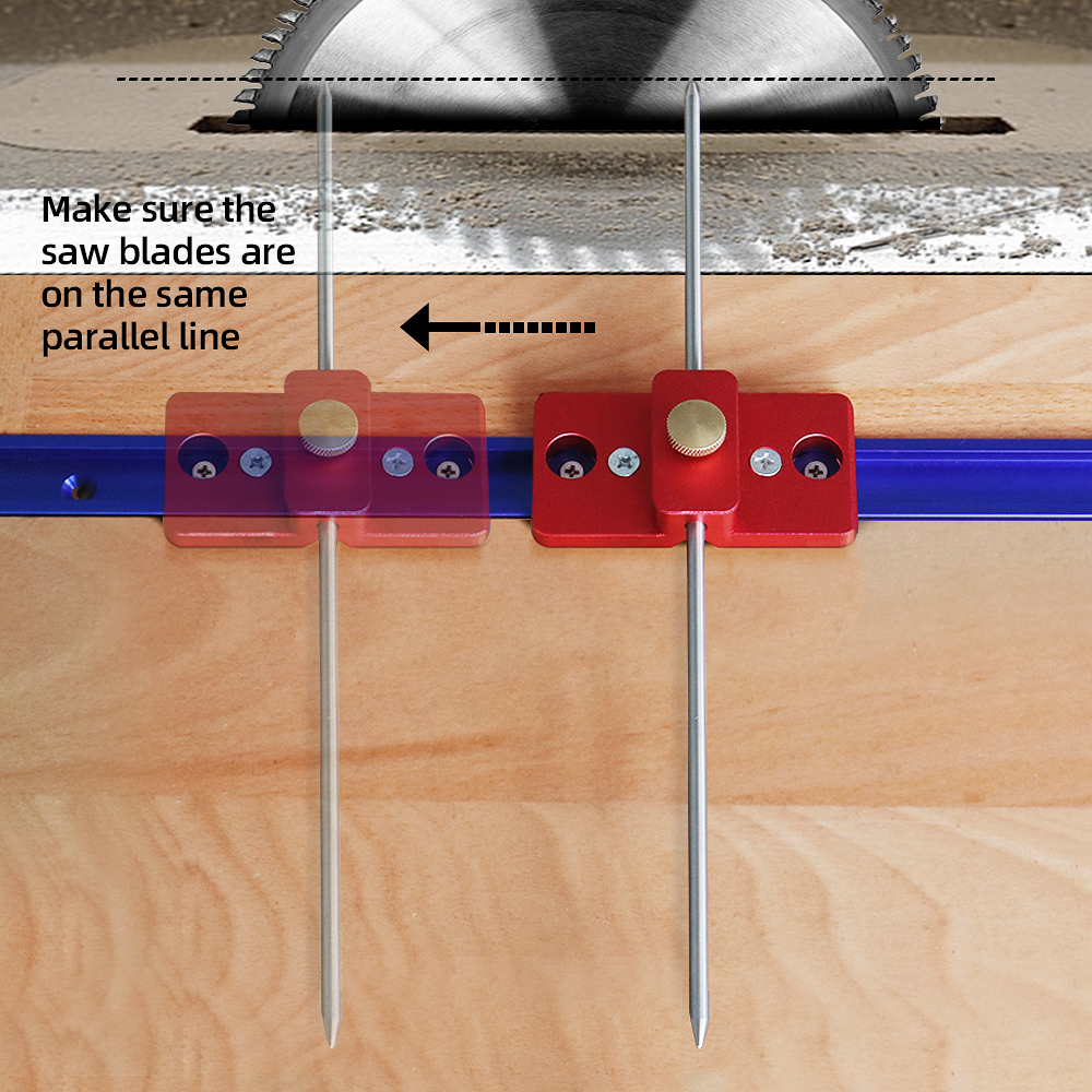 Table Saw Fence Parallel Positioning Tool Saw Alignment System Woodworking Aligning and Calibrating Adjustable Limit Pin