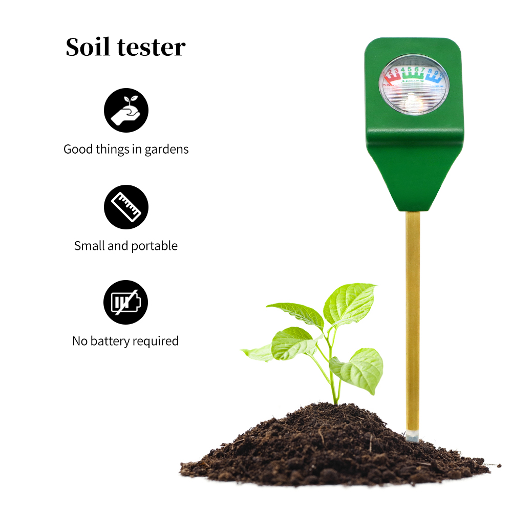 Soil Sensor Mini Hygrometer Moist Moisture Meter Test Water Hydrometer Humidity Detector With Metal Probe Garden Plant Flower Tools Light PH for Lawn Farm