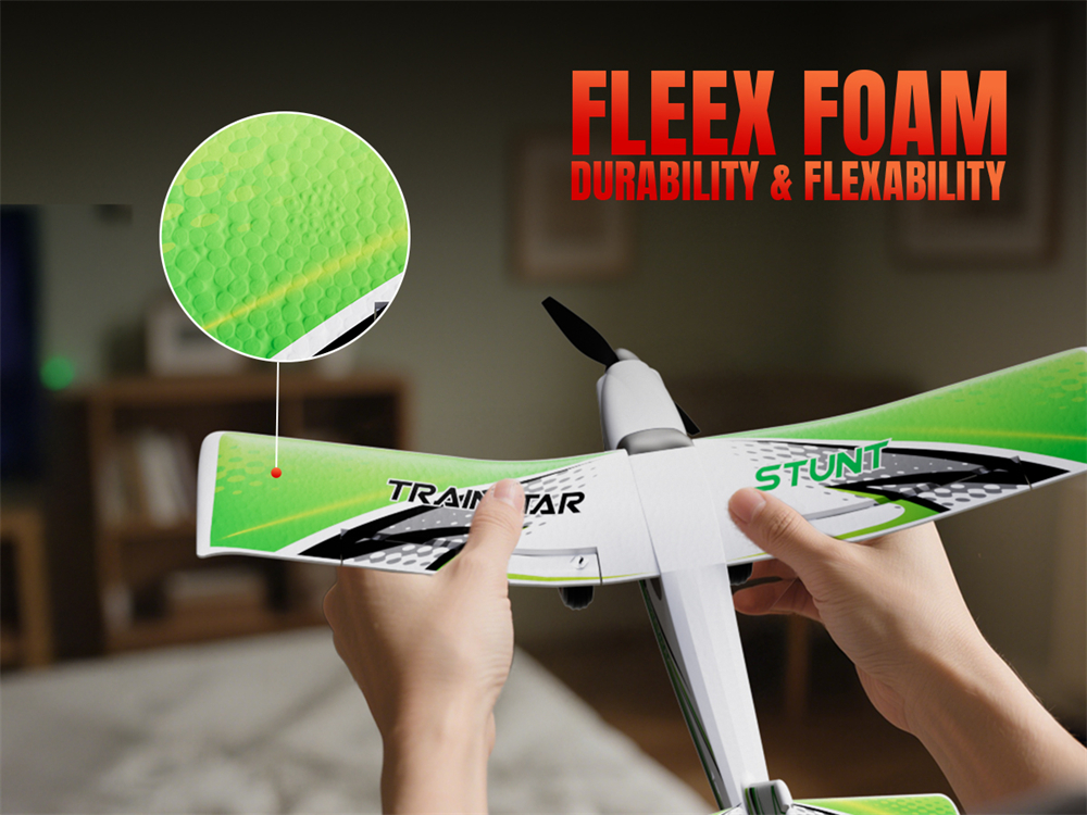 VolantexRC Trainstar Stunt 76804 500mm Wingspan 2.4G 4CH With 6-axis Gyro Brushless EPP RC Airplane Trainer Fixed Wing RTF