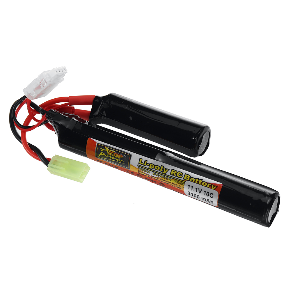 ZOP Power 11.1V 3100mAh 10C 3S LiPo Battery Tamiya Plug With T Plug Adapter Cable for RC Car