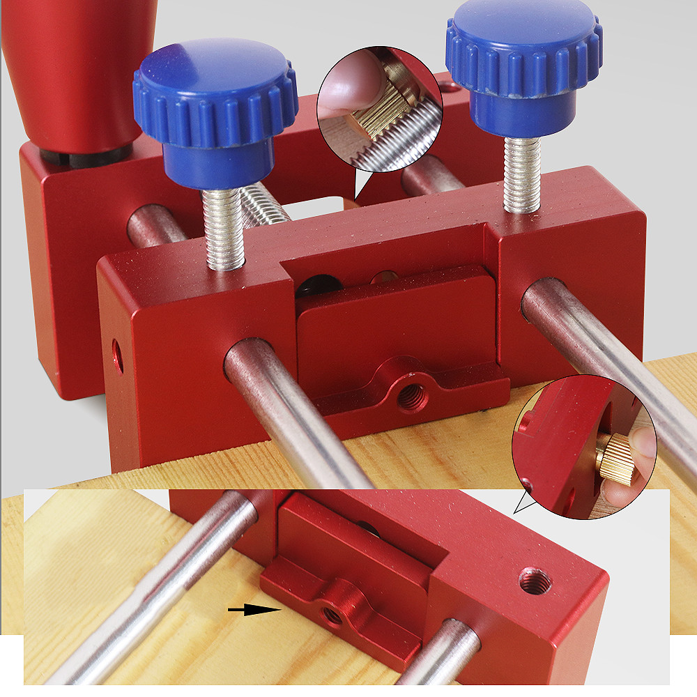 Woodworking Manal Push Rail Guide Coping Sled Tenoning Safety Clamp for Table Saws Router Table Band Saws and Jointers