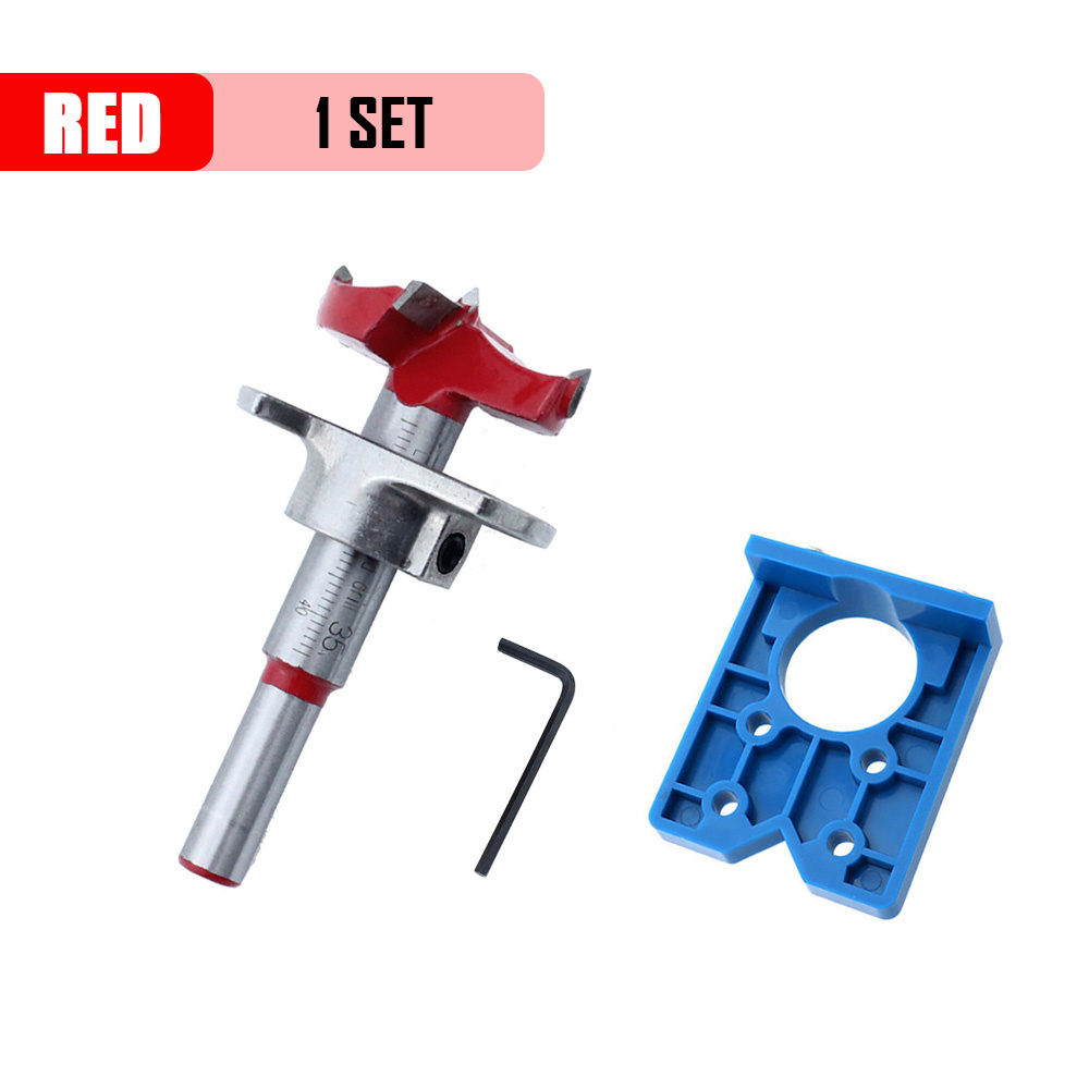 35mm Hinge Drilling Jig Set Concealed Guide Hinge Hole Drilling Locator Woodworking Hole Opener Door Cabinet Accessories Tools
