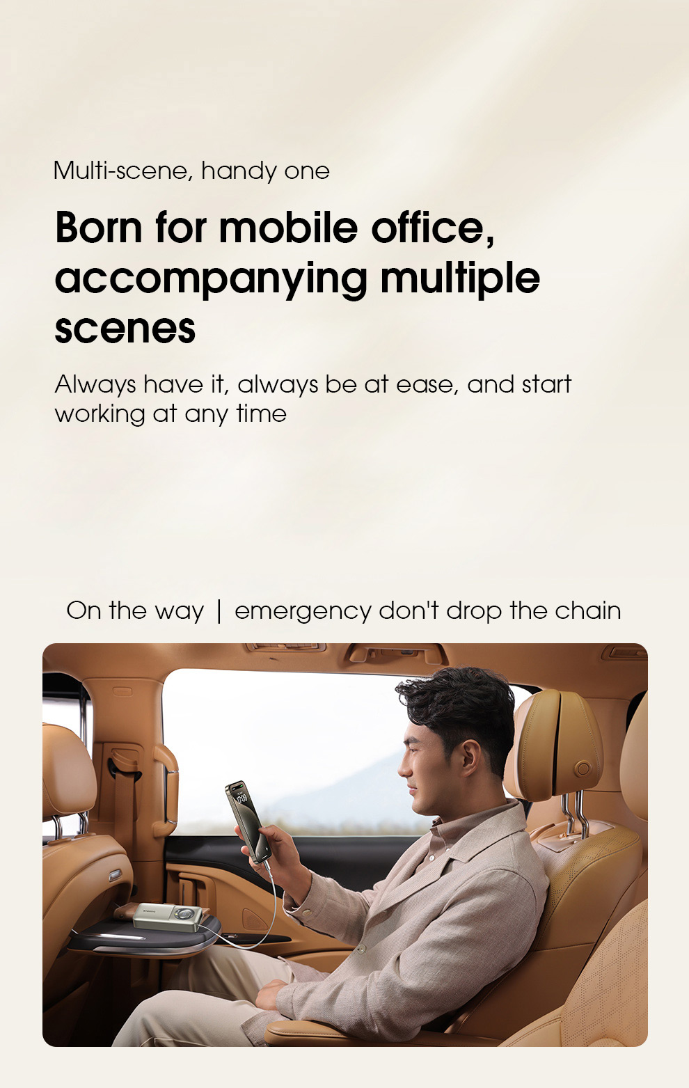 Baseus NOMOS 30W 74Wh 20000mAh Digital Display Power Bank Built-in iP Retractable Cable External Battery Power Supply Fast Charging for iPhone 15 14 13 for Huawei Pura70 Ultra for Samsung Galaxy S24 for Xiaomi Civi4 Pro