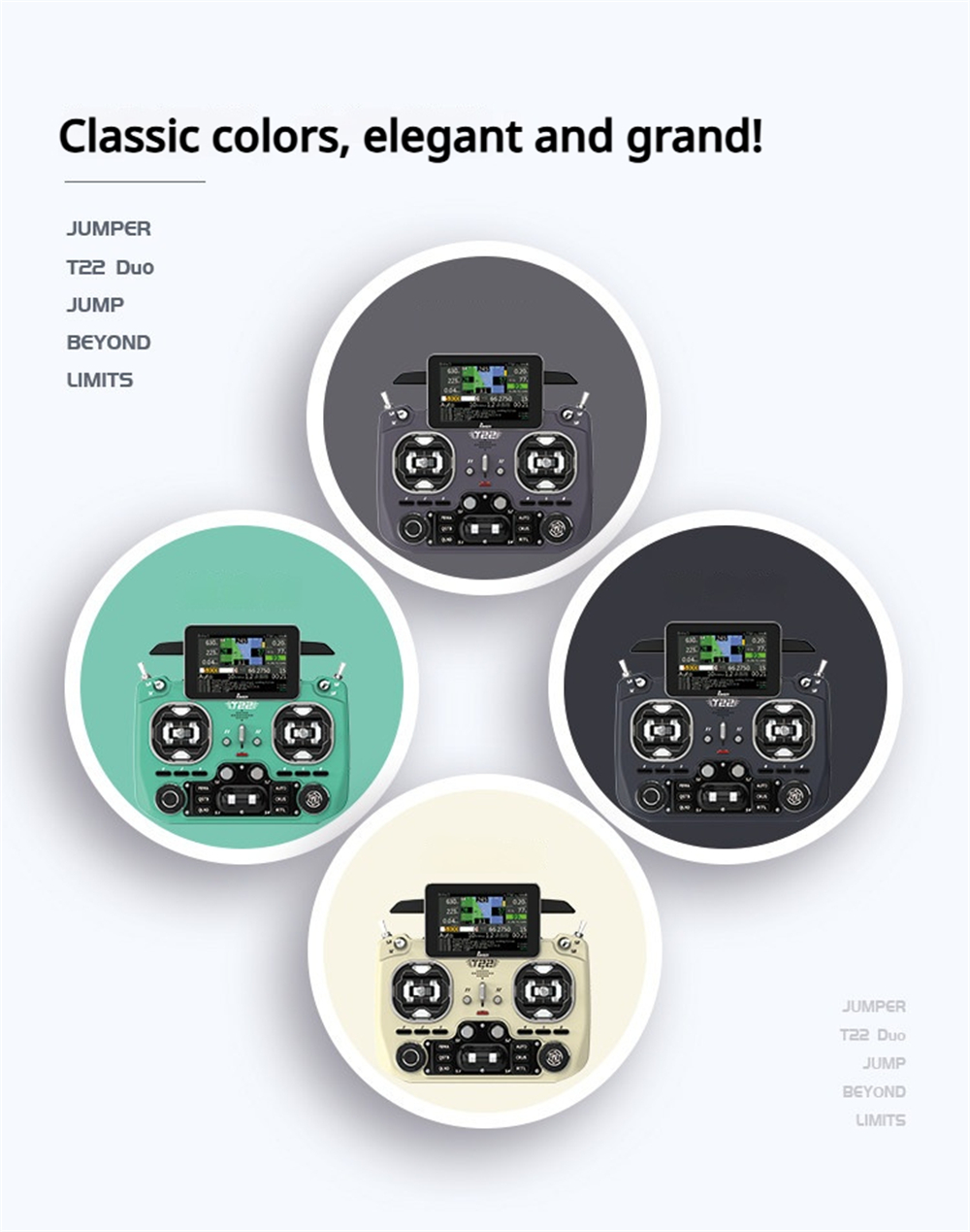 Jumper T22 ELRS 2.4GHz/915MHz Hall Sensor Gimbals 3.5