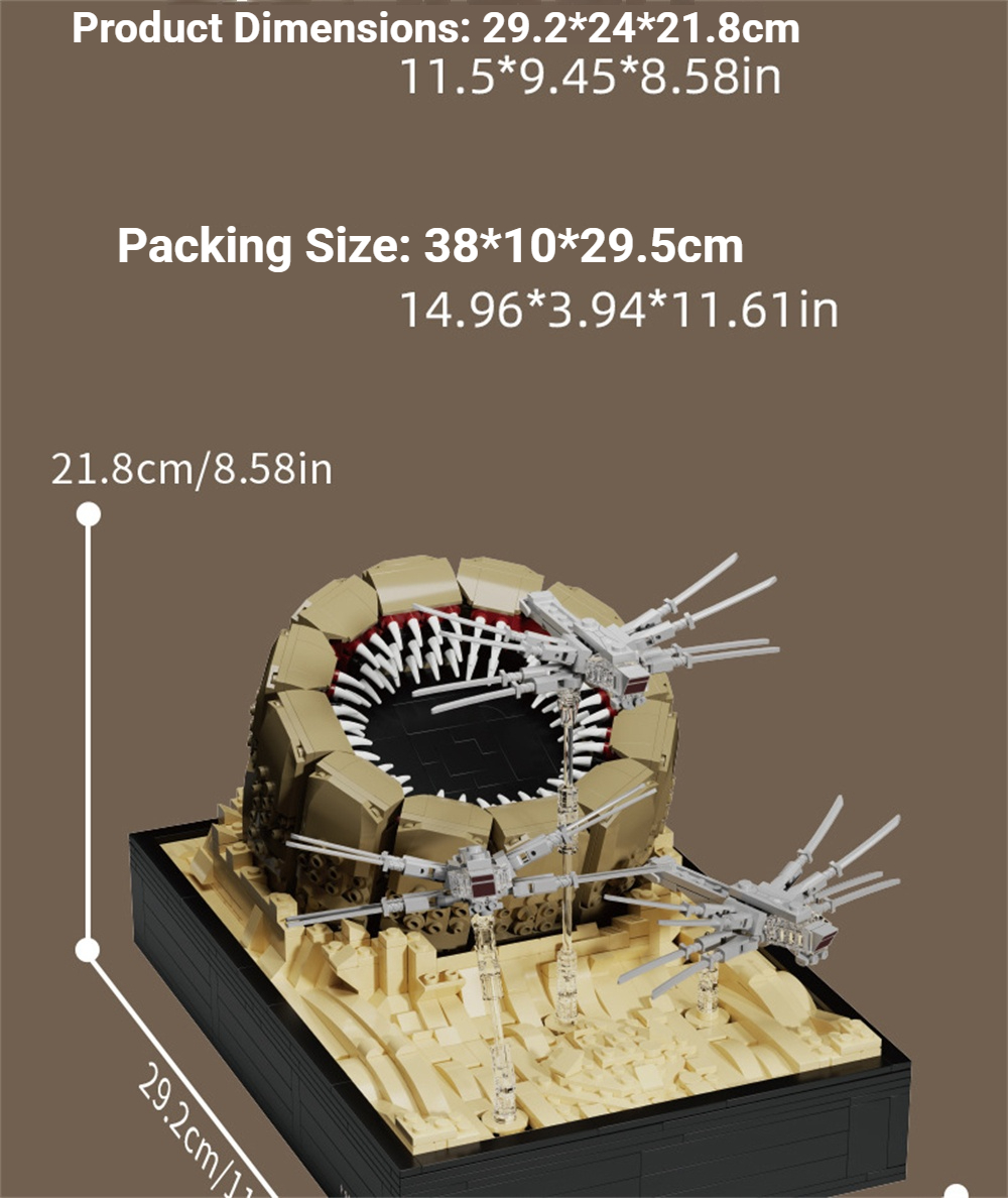 AT DESIGN LAB. × A-RT BRICC Xbert Brix 66171 Sandworm Building Block Set Brick Assembly Kit