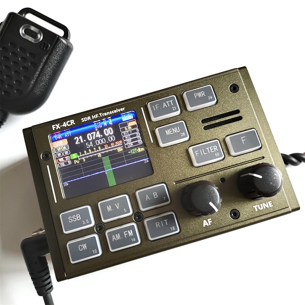 FX-4CR Radio SDR HF Transceiver with 1-20W Continuously Adjustable Power Range Support USB/LSB/CW/AM/FW Modes Short-wave FX4CR