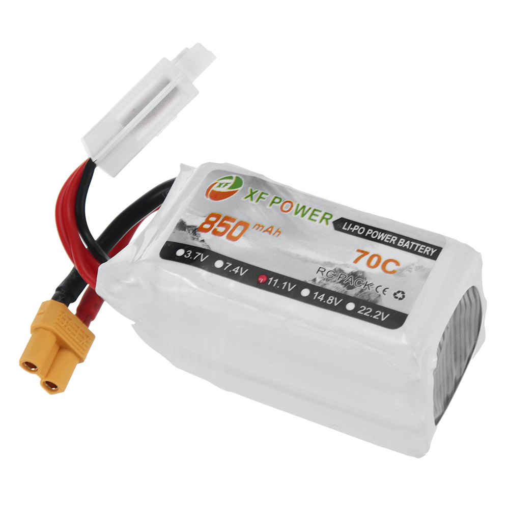 XF Power 11.1V 850mAh 70C 3S LiPo Battery XT30 Plug for RC Drone