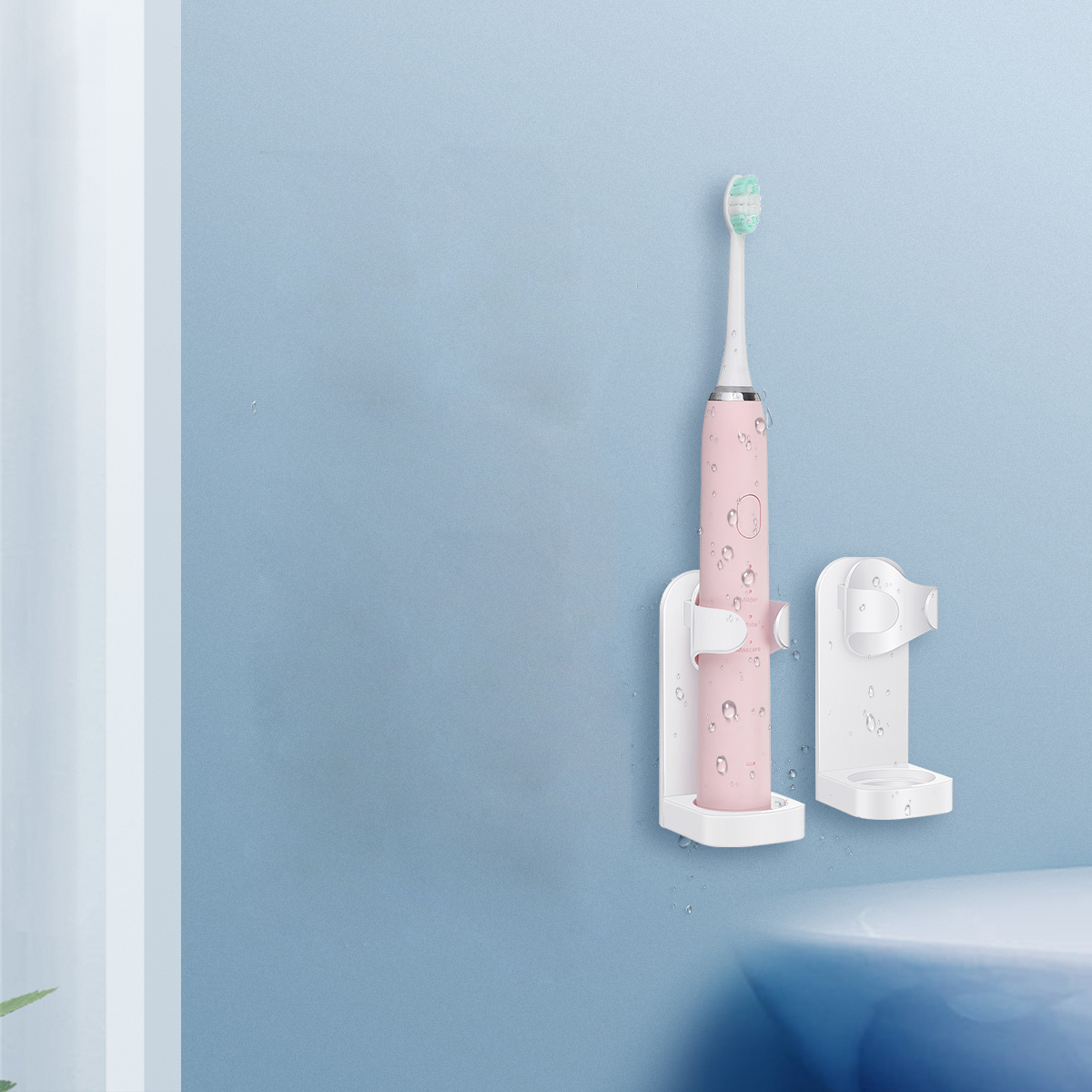 Wall Mounted Electric Toothbrush Holder Bathroom Holder Bracket Plastic Products Toothpaste Storage Rack