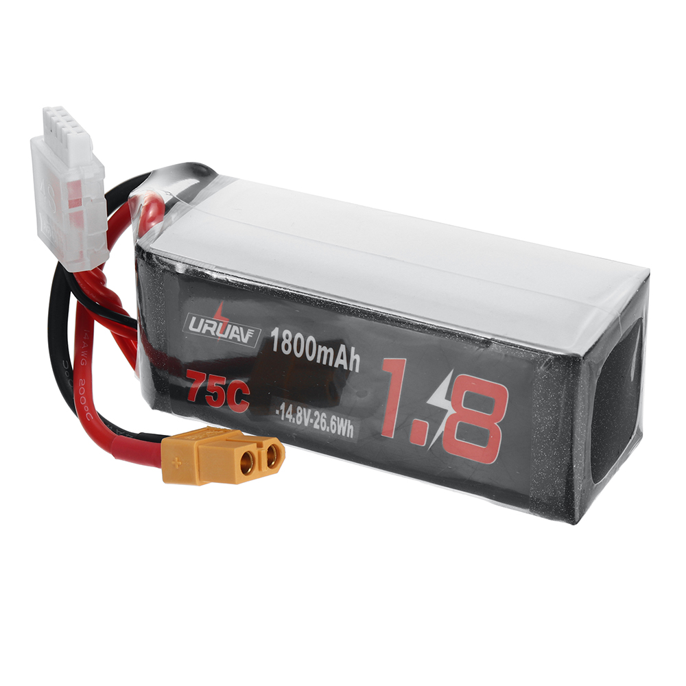 URUAV Power 14.8V 1800mAh 75C 4S LiPo Battery XT60 Plug for RC Drone