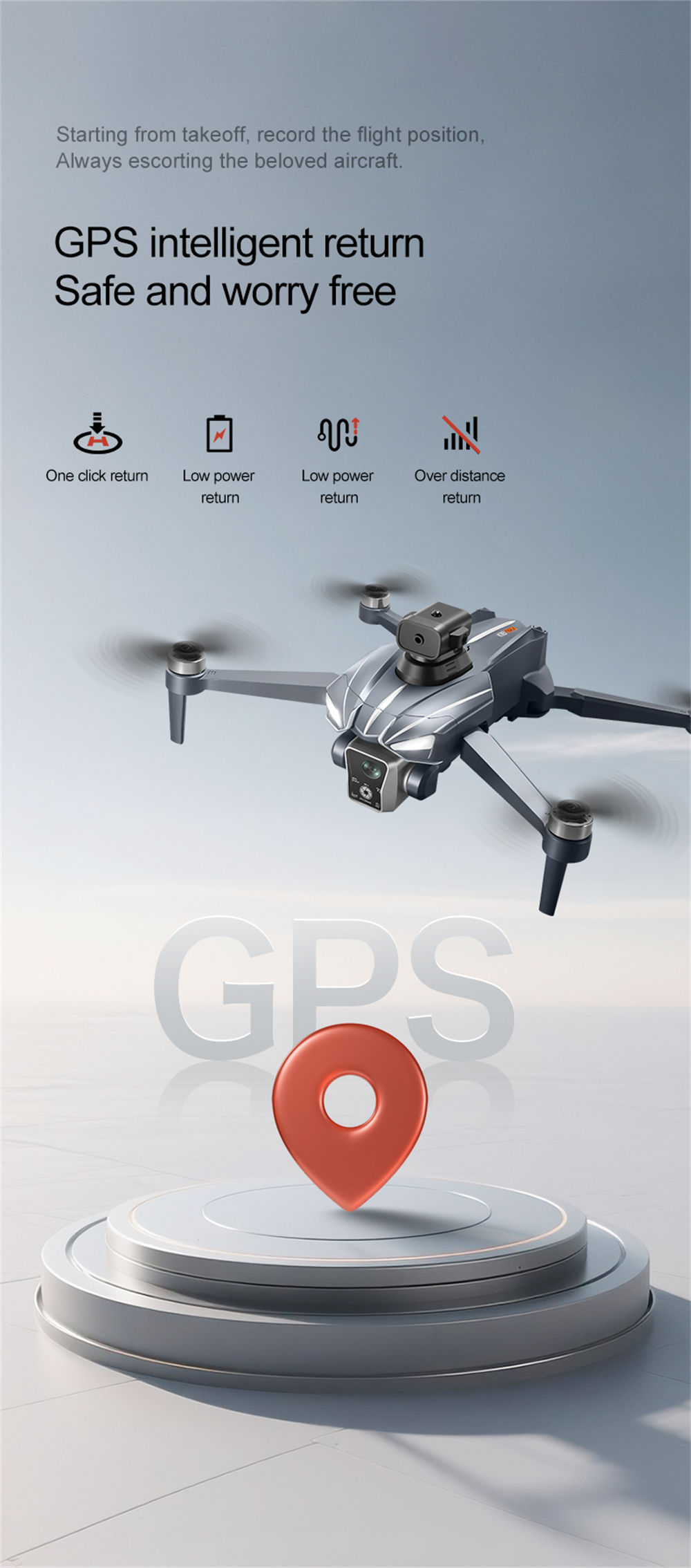XKJ K18 MAX GPS 5G WiFi FPV with 5.9inch LCD Screen Controller HD Dual Camera Servo Gimbal 360° Obstacle Avoidance One-Key Airdrop Brushless Foldable RC Drone Quadcopter RTF