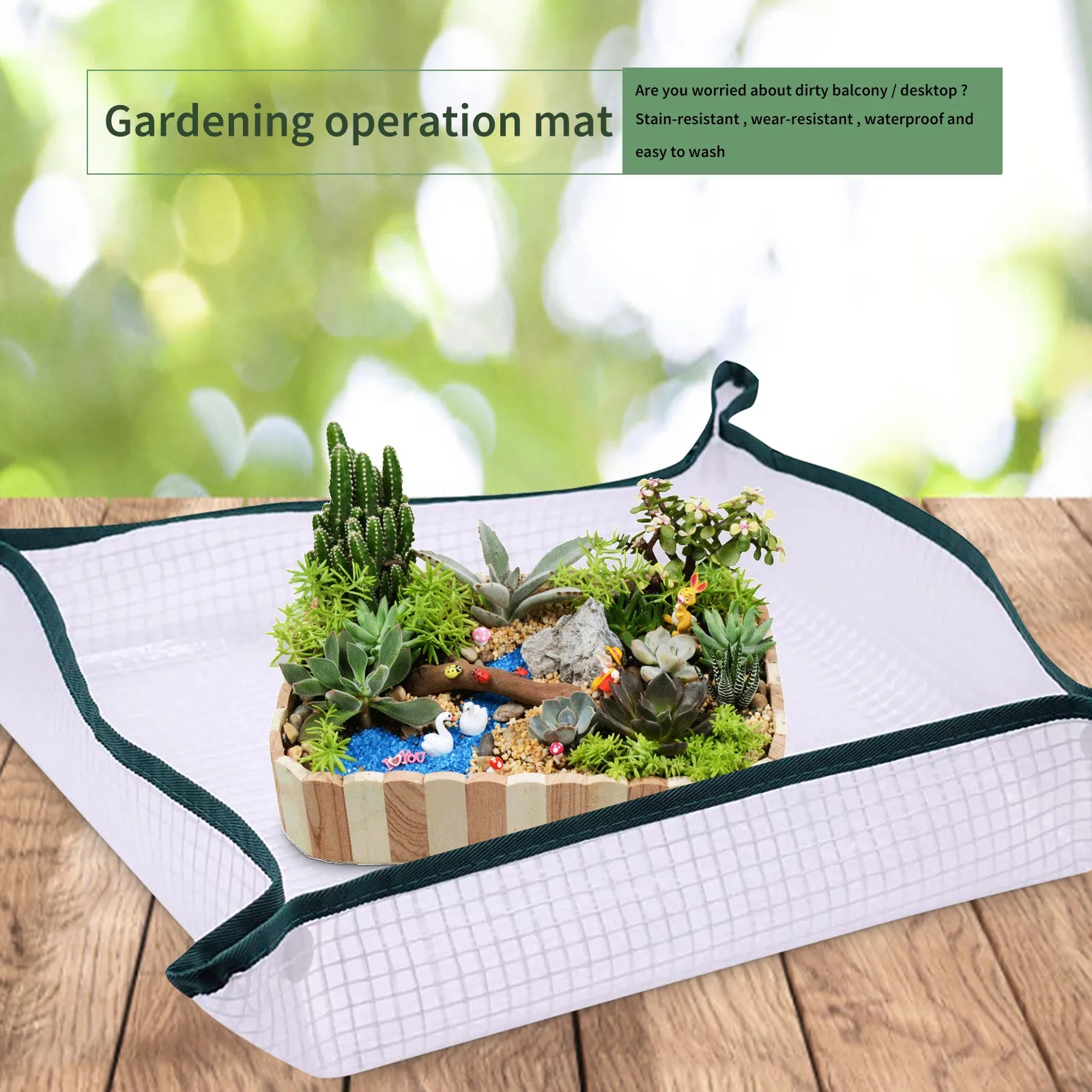 Foldable Planting Mat 50x50cm Gardening Potting Mats Waterproof Dust Proof Repotting Mat Transplanting Pad Flower Plant Pots Pads