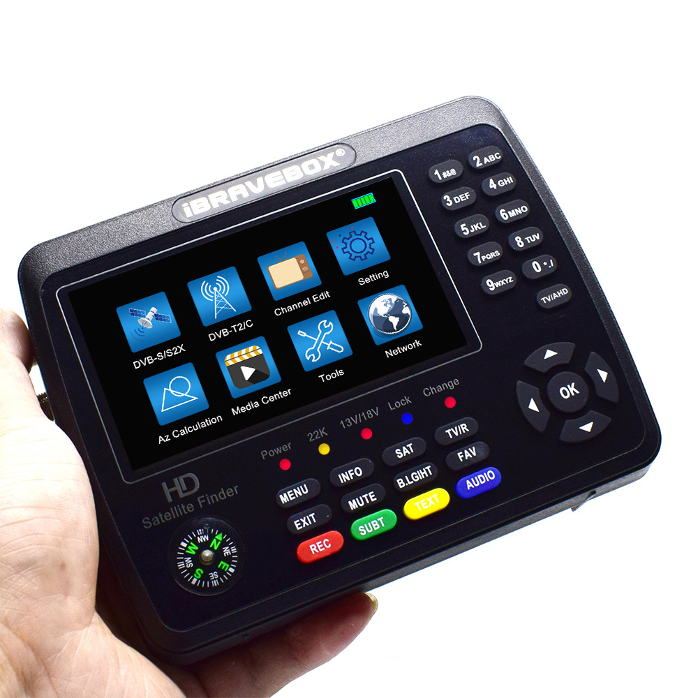 iBRAVEBOX V10 Finder Pro+AHD H.265 DVB-S2/T2 Advanced Finder with High-Performance Flash Memory and LNB/Tuner Input